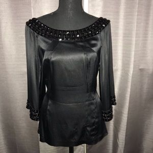 Black bell sleeve shirt